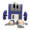Walking Floppy Disk graphic