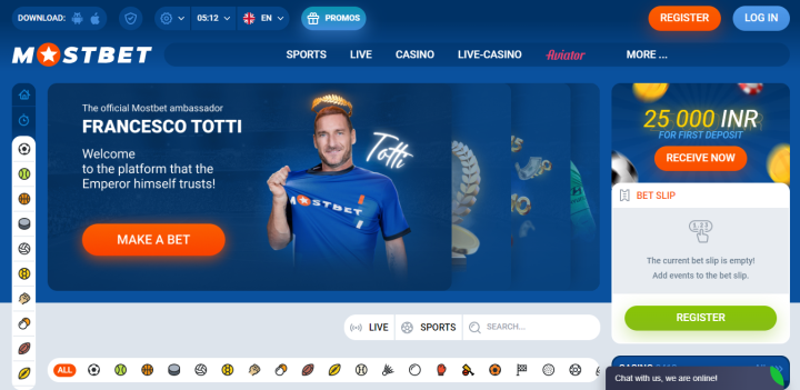 Open registration form